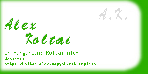 alex koltai business card